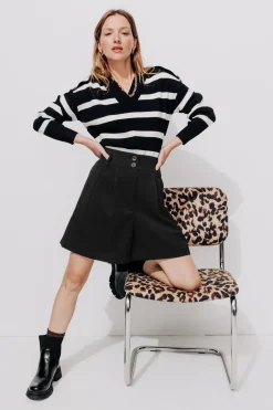 Promod Short taille haute Femme - Noir Clearance