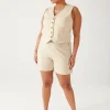Promod Short taille haute Femme - Ecru Cheap