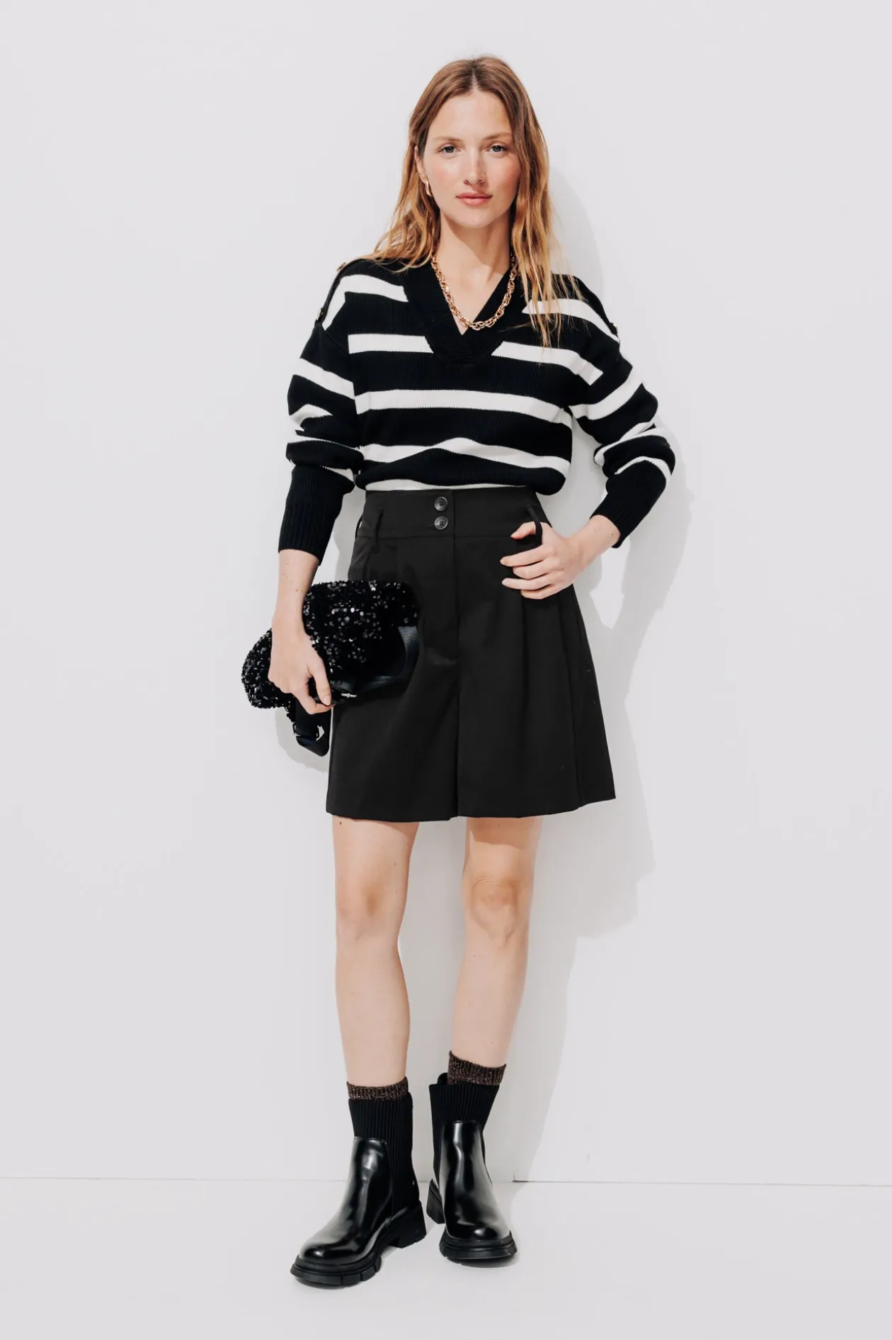Promod Short taille haute Femme - Noir Clearance