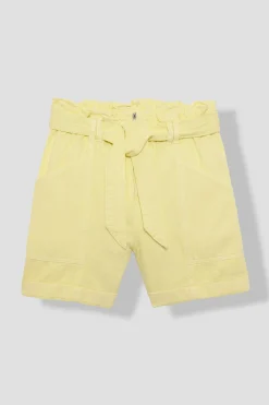 Promod Short taille haute paper bag - Jaune clair Jauneclair Best Sale