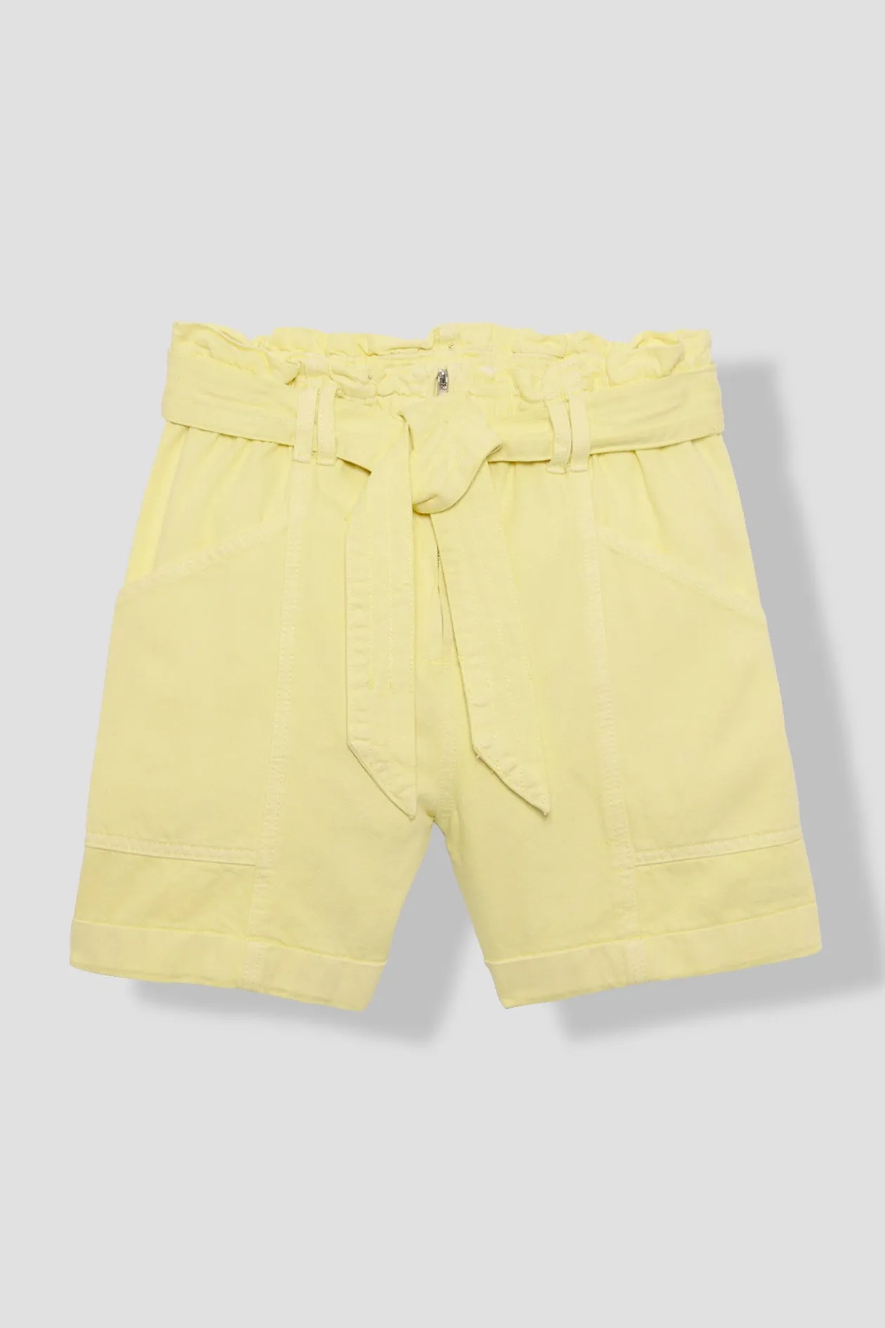 Promod Short taille haute paper bag - Jaune clair Jauneclair Best Sale