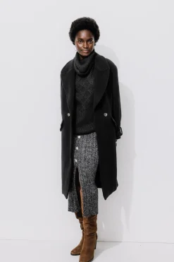 Promod SIMONE manteau en laine - Noir Cheap