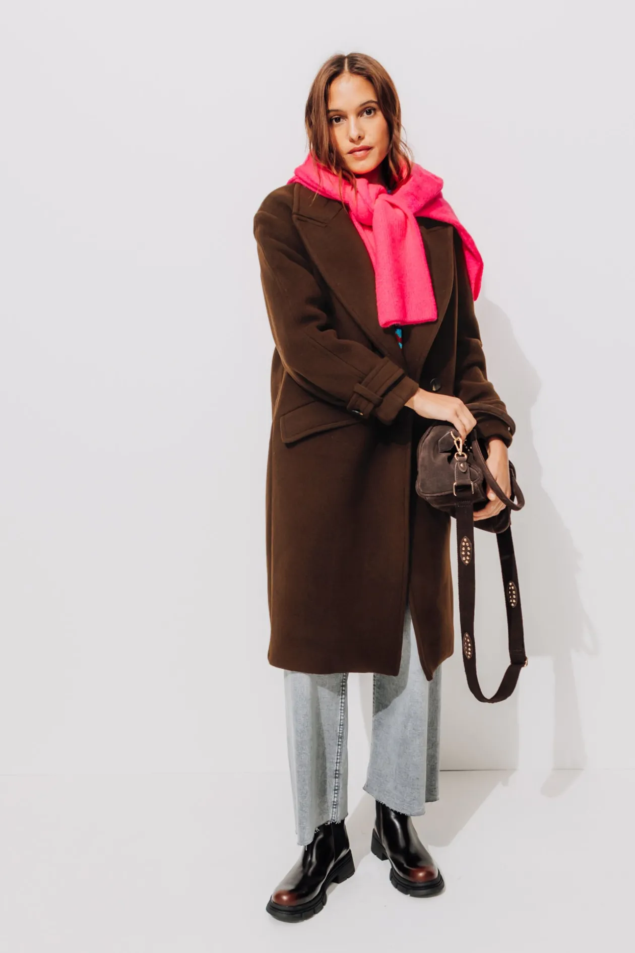 Promod SIMONE manteau en laine - Marron Flash Sale