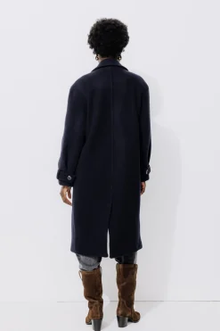 Promod SIMONE manteau en laine - Marine Best Sale