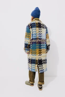 Promod SIMONE manteau en laine - Imprimé multicolore Imprimémulticolore Cheap