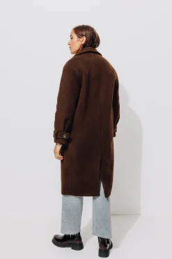 Promod SIMONE manteau en laine - Marron Flash Sale