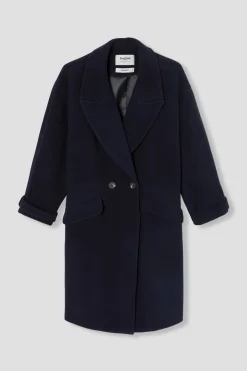 Promod SIMONE manteau en laine - Marine Best Sale