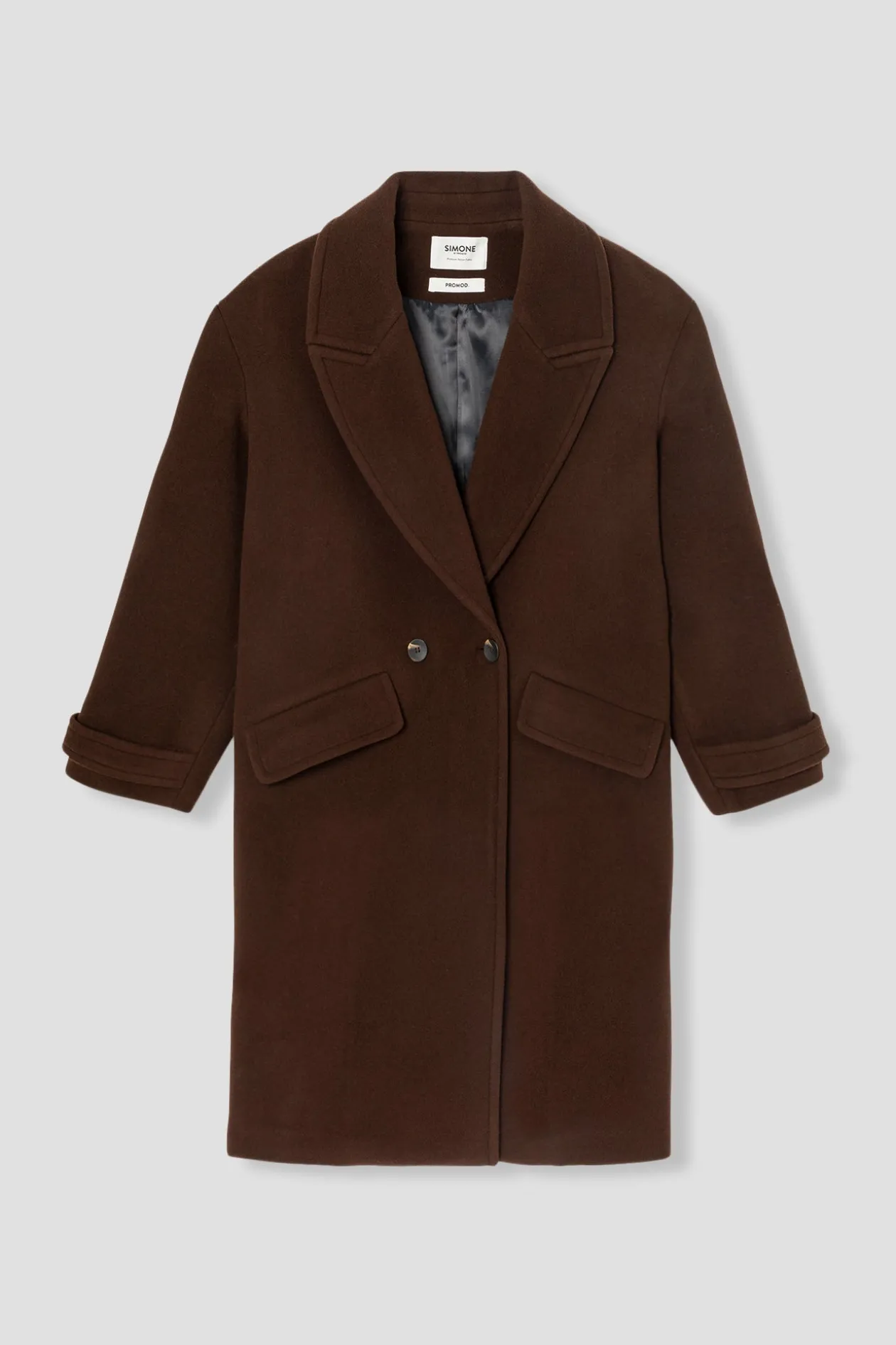 Promod SIMONE manteau en laine - Marron Flash Sale