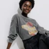 Promod Sweat-shirt à message - Imprimé gris Imprimégris Online