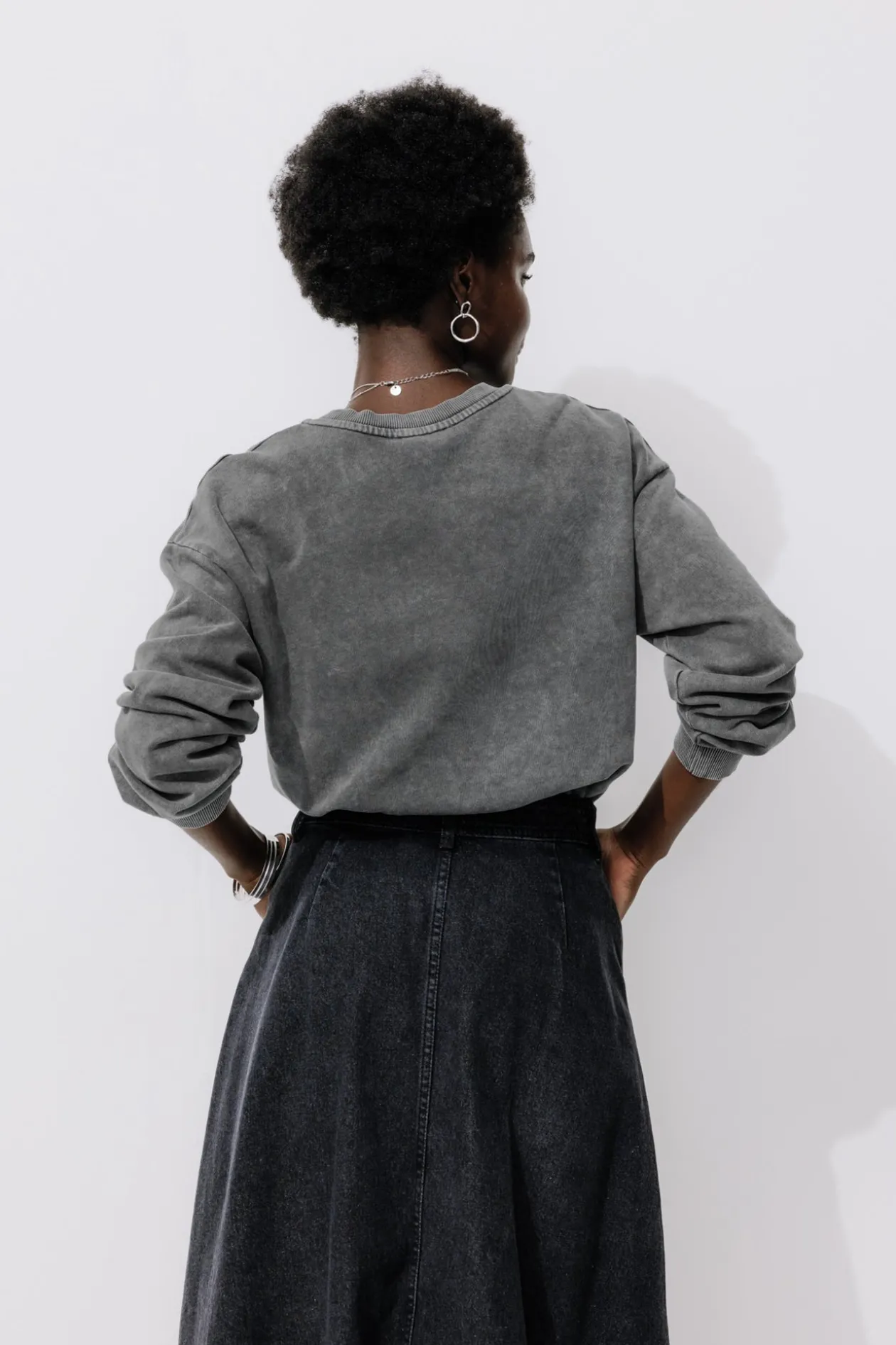 Promod Sweat-shirt à message - Imprimé gris Imprimégris Online