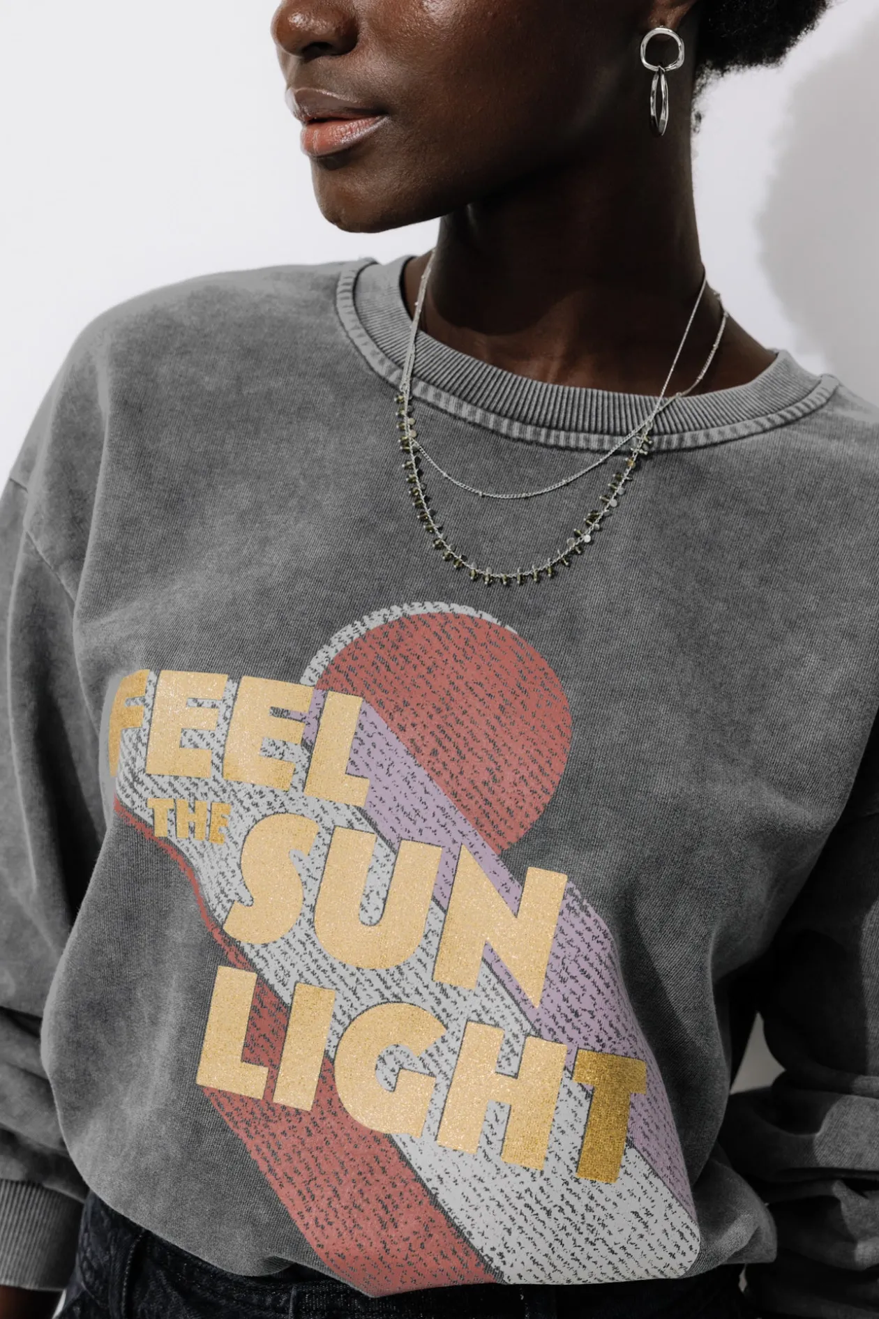 Promod Sweat-shirt à message - Imprimé gris Imprimégris Online