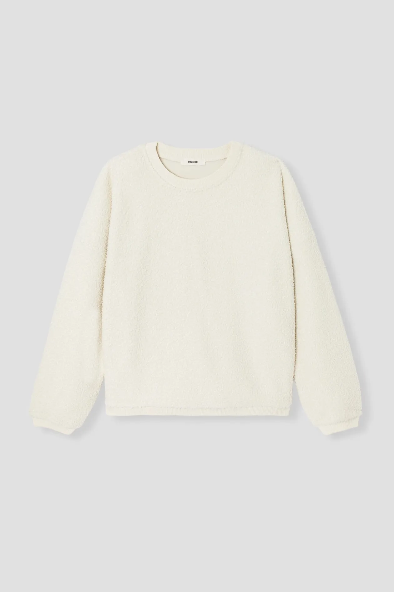 Promod Sweat-shirt bouclettes Femme - Ecru Discount