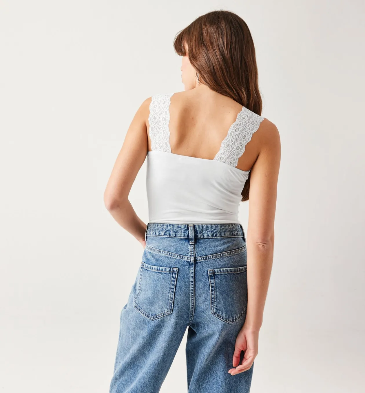 Promod Top à bretelles éco-conçu - Ecru Discount