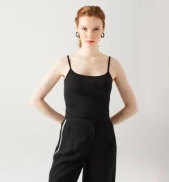 Promod Top à bretelles éco-conçu - Noir Clearance