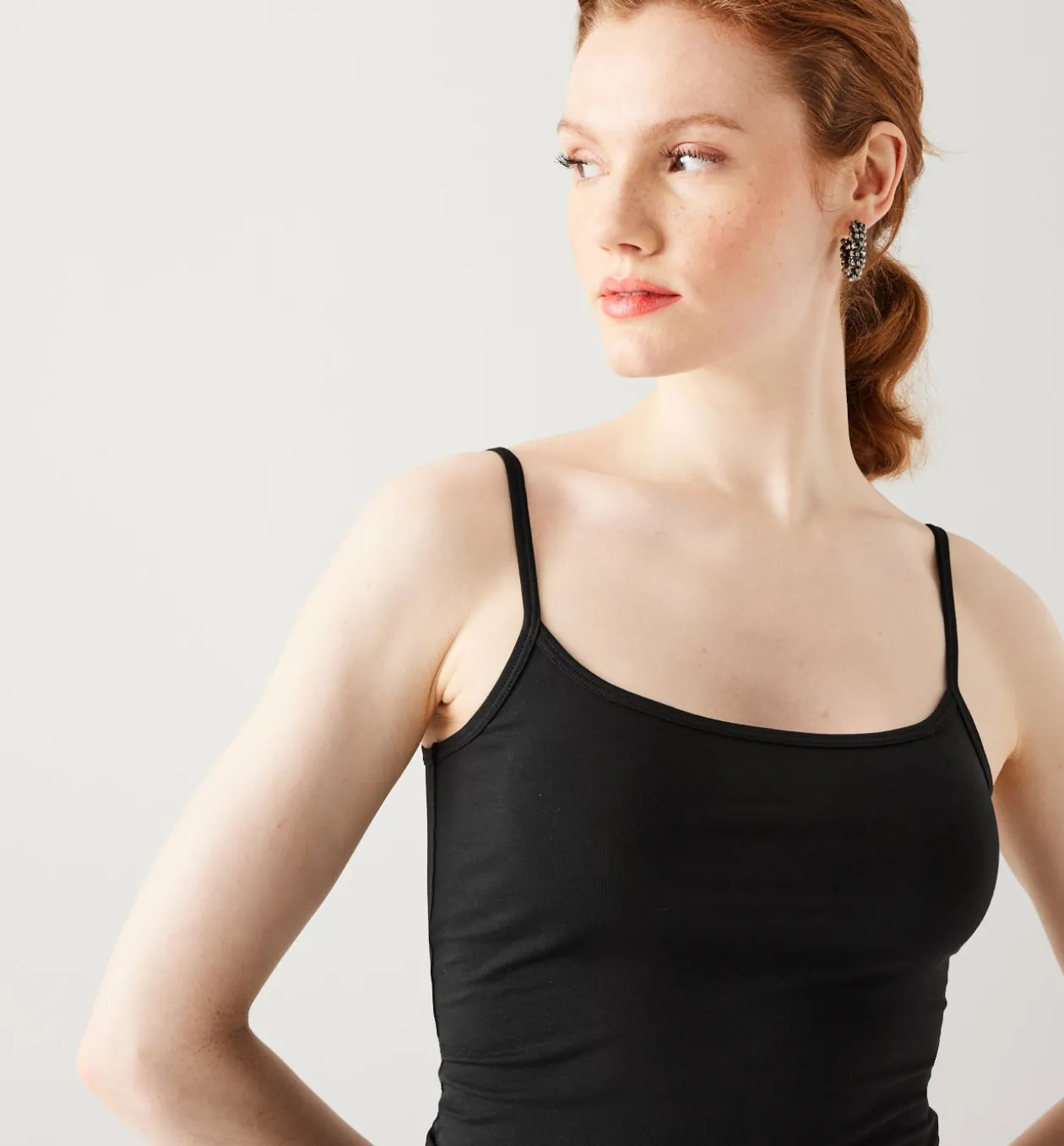 Promod Top à bretelles éco-conçu - Noir Clearance