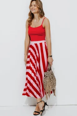 Promod Top à bretelles éco-conçu - Rouge Fashion