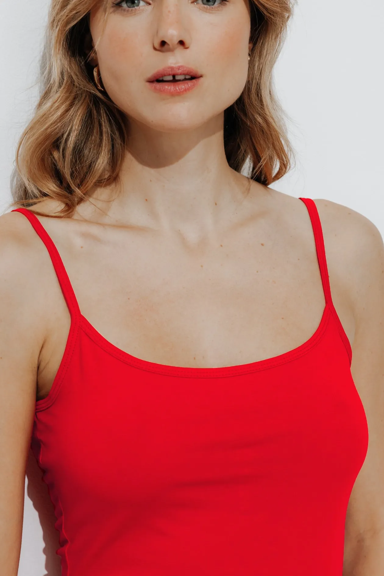 Promod Top à bretelles éco-conçu - Rouge Fashion