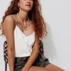 Promod Top à fines bretelles Femme - Ecru Online