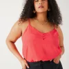 Promod Top à fines bretelles Femme - Corail Fashion