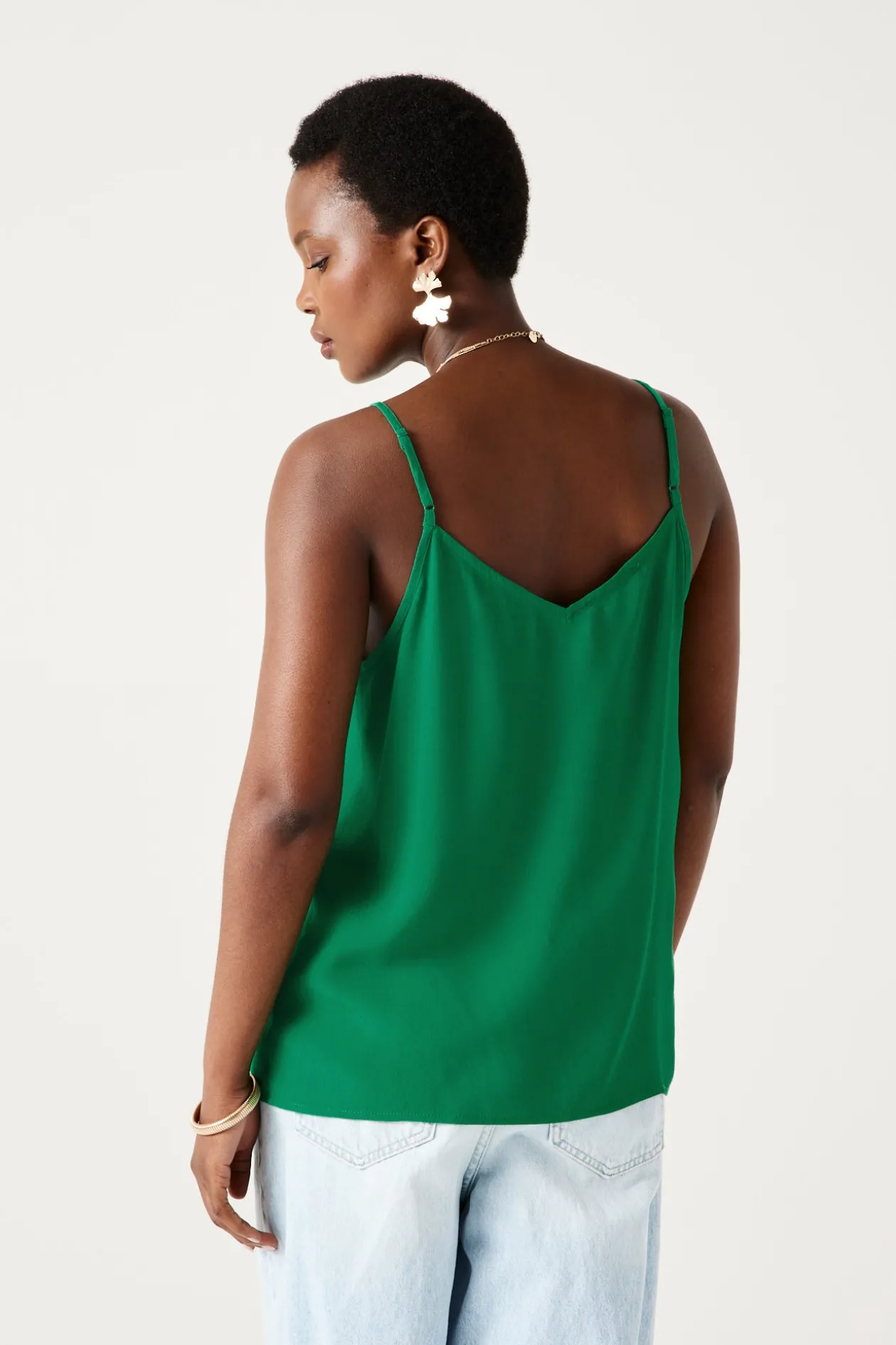Promod Top à fines bretelles Femme - Vert Online