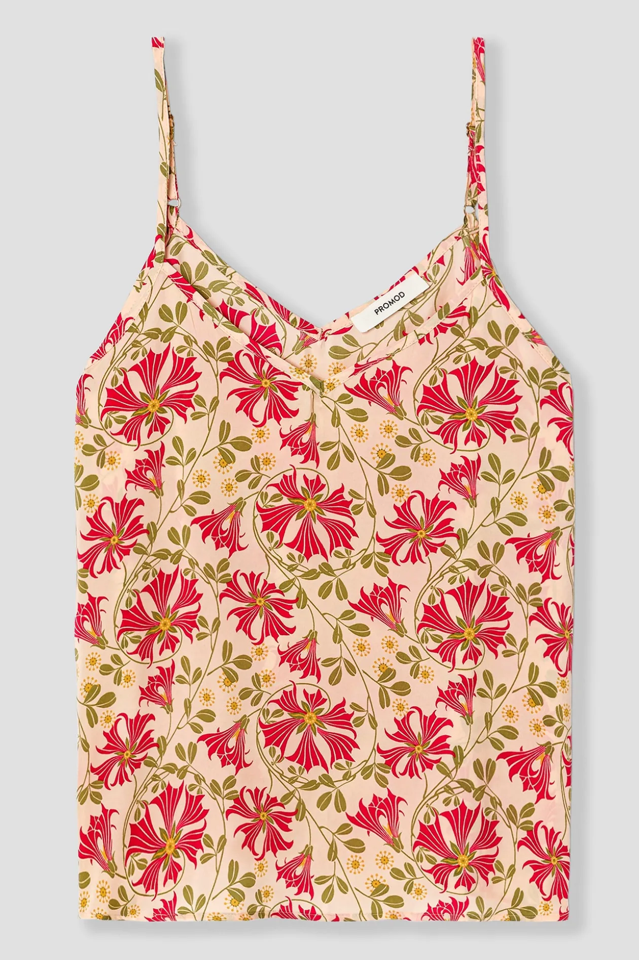 Promod Top à fines bretelles Femme - Imprimé écru Impriméécru Shop