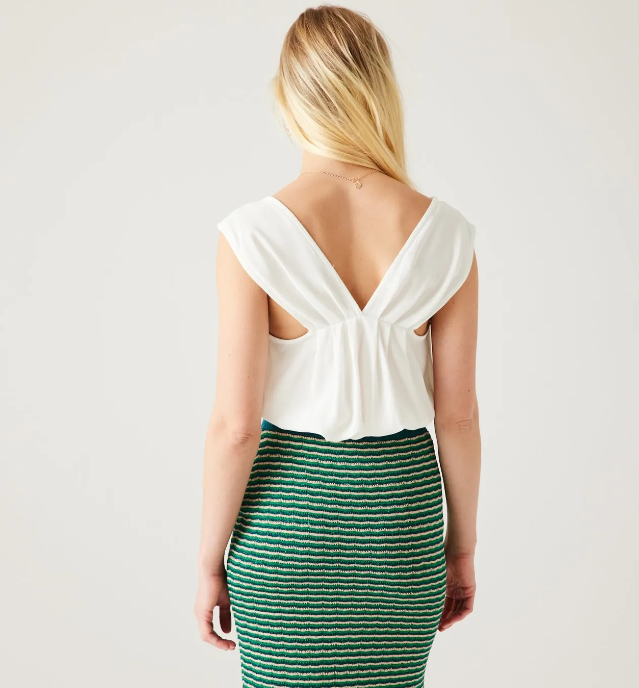 Promod Top décolleté V Femme - Ecru Flash Sale