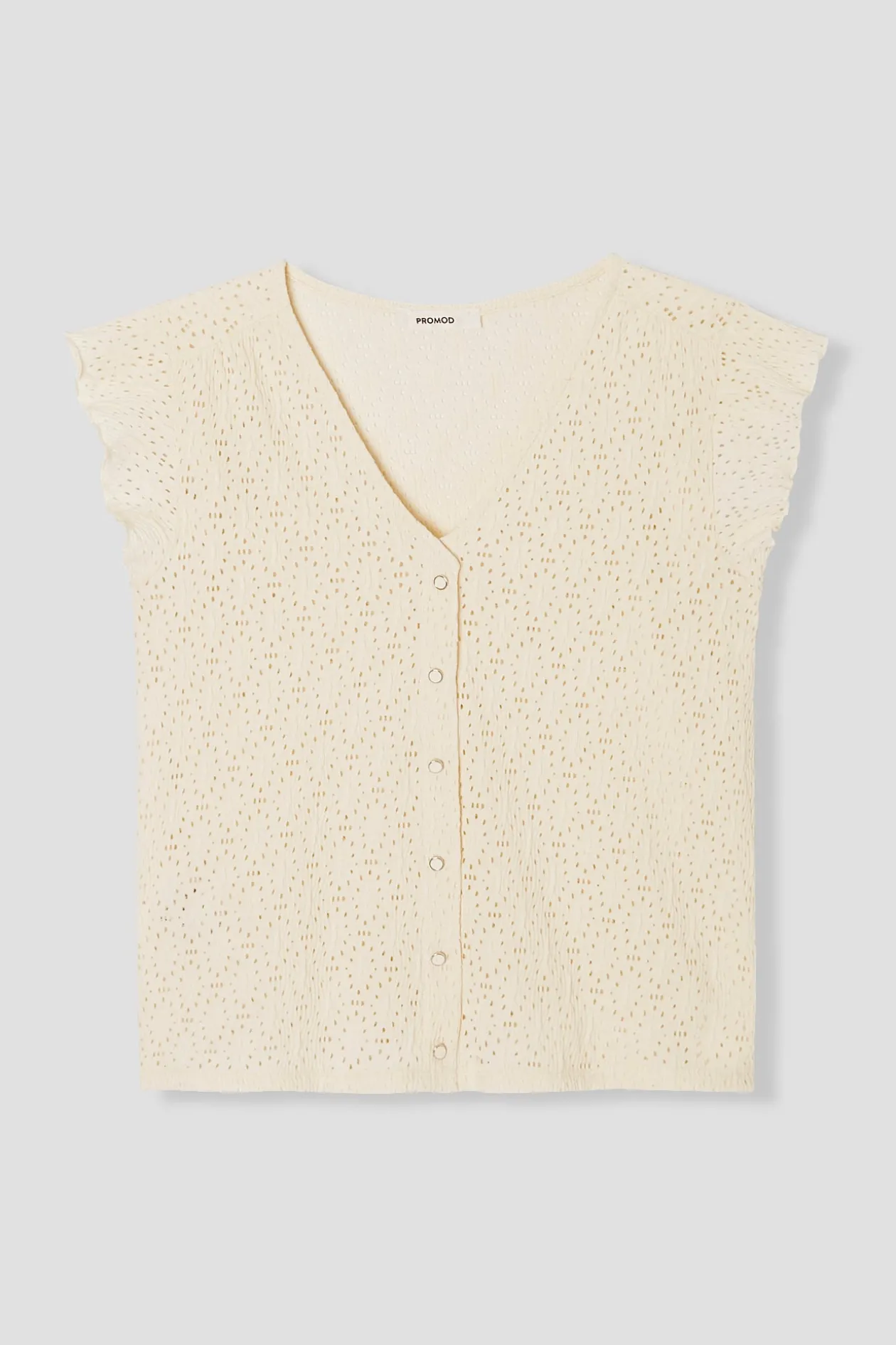 Promod Top effet dentelle Femme - Ecru Best