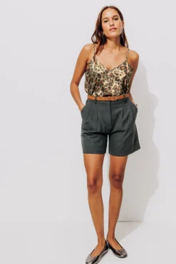 Promod Top léopard irisé Femme - Cuivre Cheap