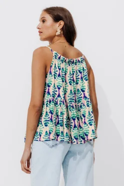Promod Top motif ikat écoconçu Femme - Imprimé écru Impriméécru Fashion