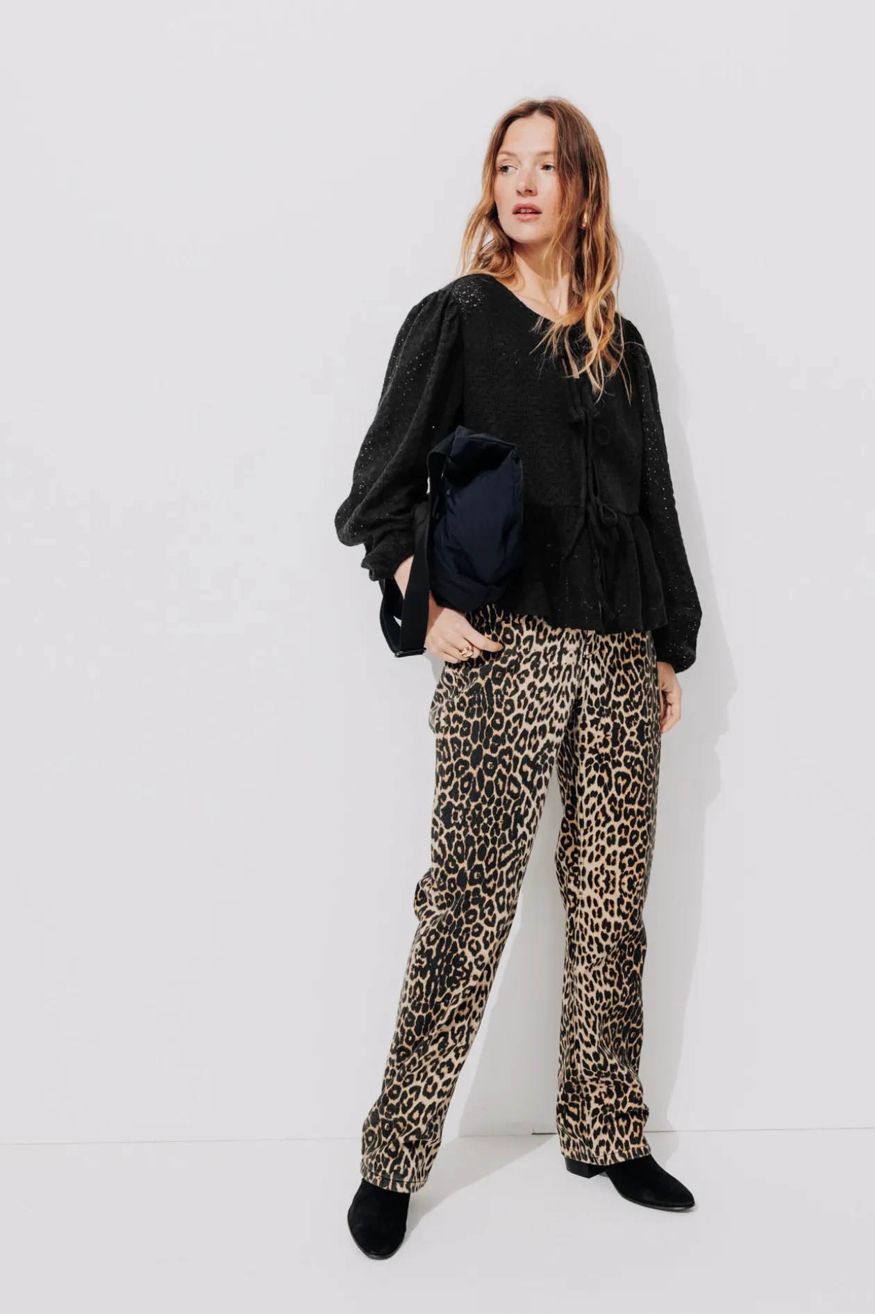 Promod Top noué dentelle Femme - Noir Cheap