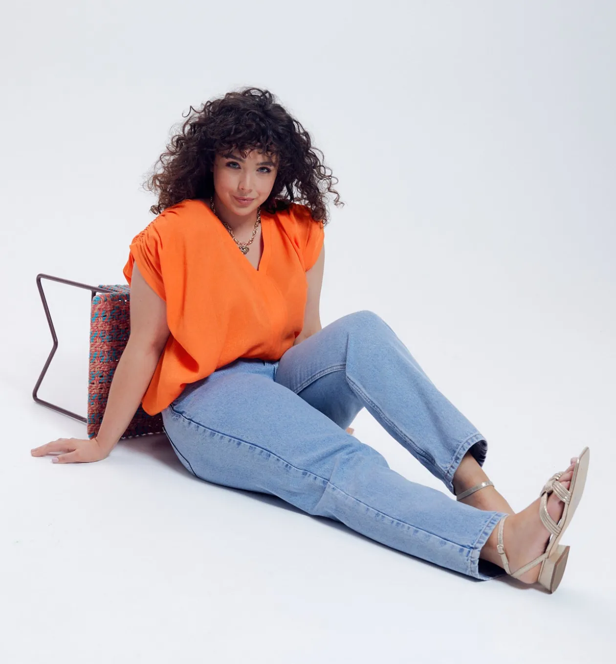 Promod Top pailleté Femme - Orange Online