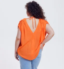 Promod Top pailleté Femme - Orange Online