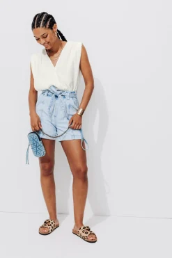 Promod Top sans manches uni Femme - Ecru Clearance