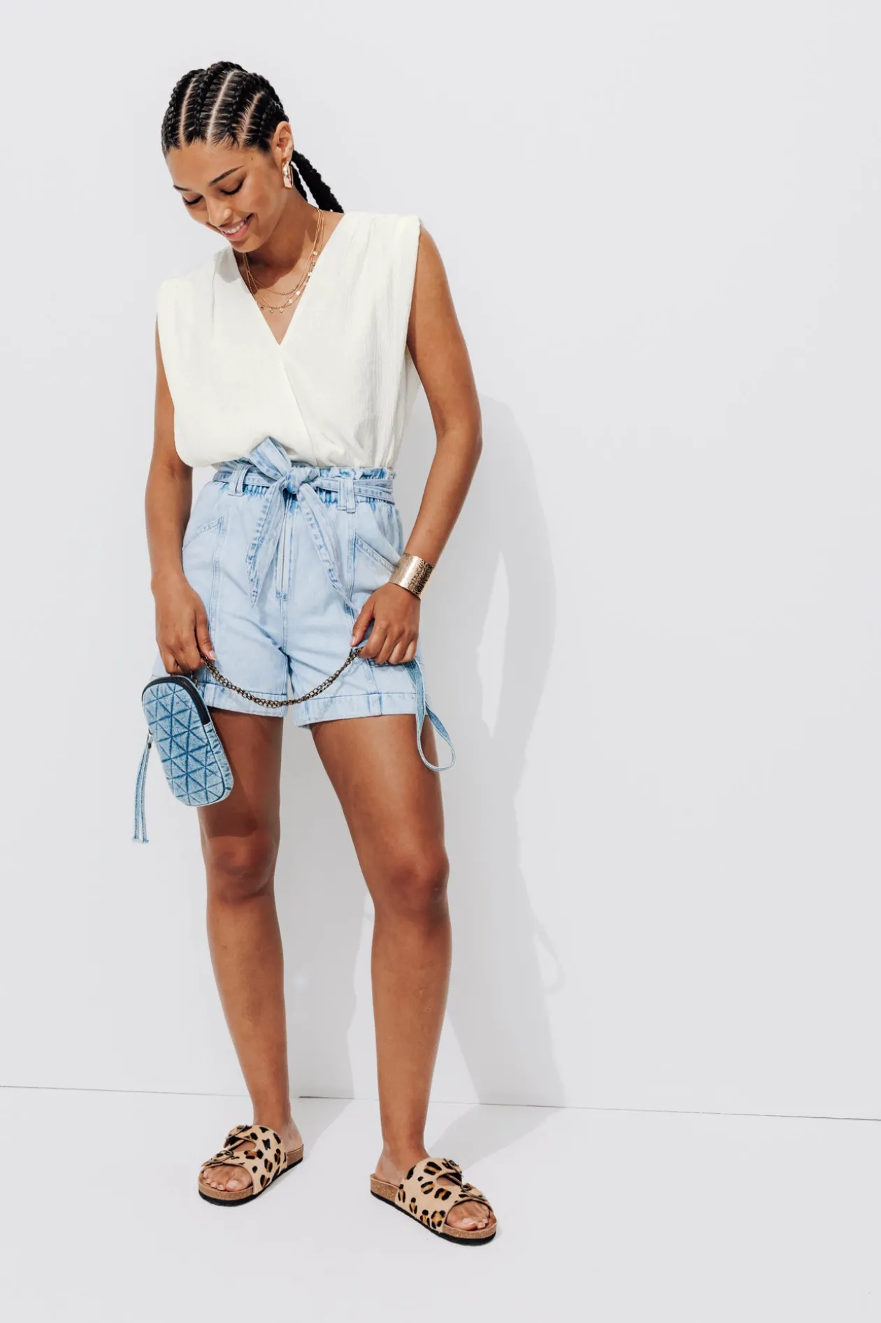 Promod Top sans manches uni Femme - Ecru Clearance