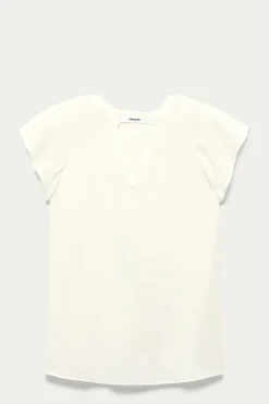 Promod Top uni col V Femme - Ecru Online