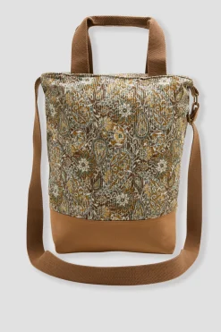 Promod Tote bag en velours imprimé - Imprimé marron Imprimémarron Cheap