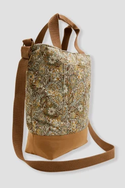 Promod Tote bag en velours imprimé - Imprimé marron Imprimémarron Cheap