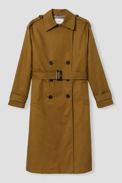 Promod Trench uni ceinturé Femme - Camel Clearance