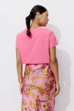 Promod T-shirt à message Femme - Imprimé rose Imprimérose Discount