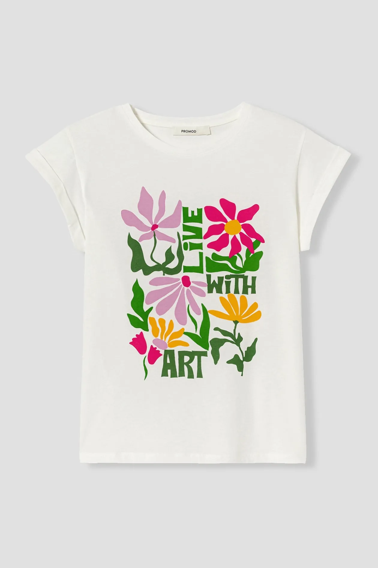 Promod T-shirt à message Femme - Imprimé écru Impriméécru Clearance