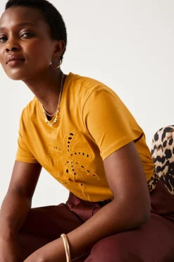 Promod T-shirt à message Femme - Safran foncé Safranfoncé Flash Sale