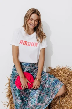 Promod T-shirt à message sequins - Imprimé écru Impriméécru Store