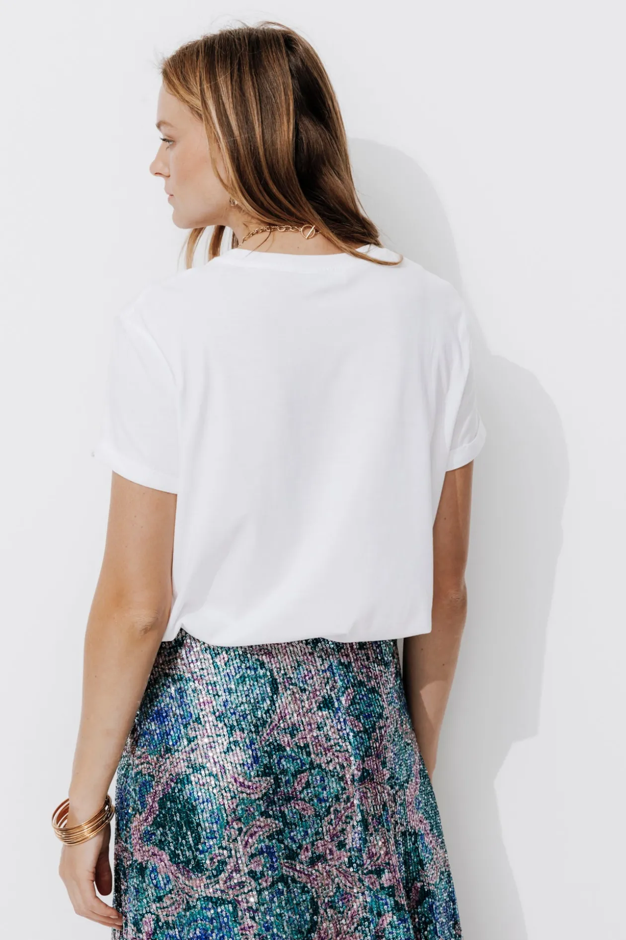 Promod T-shirt à message sequins - Imprimé écru Impriméécru Store