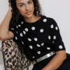 Promod T-shirt à pois Femme - Imprimé noir Impriménoir Fashion