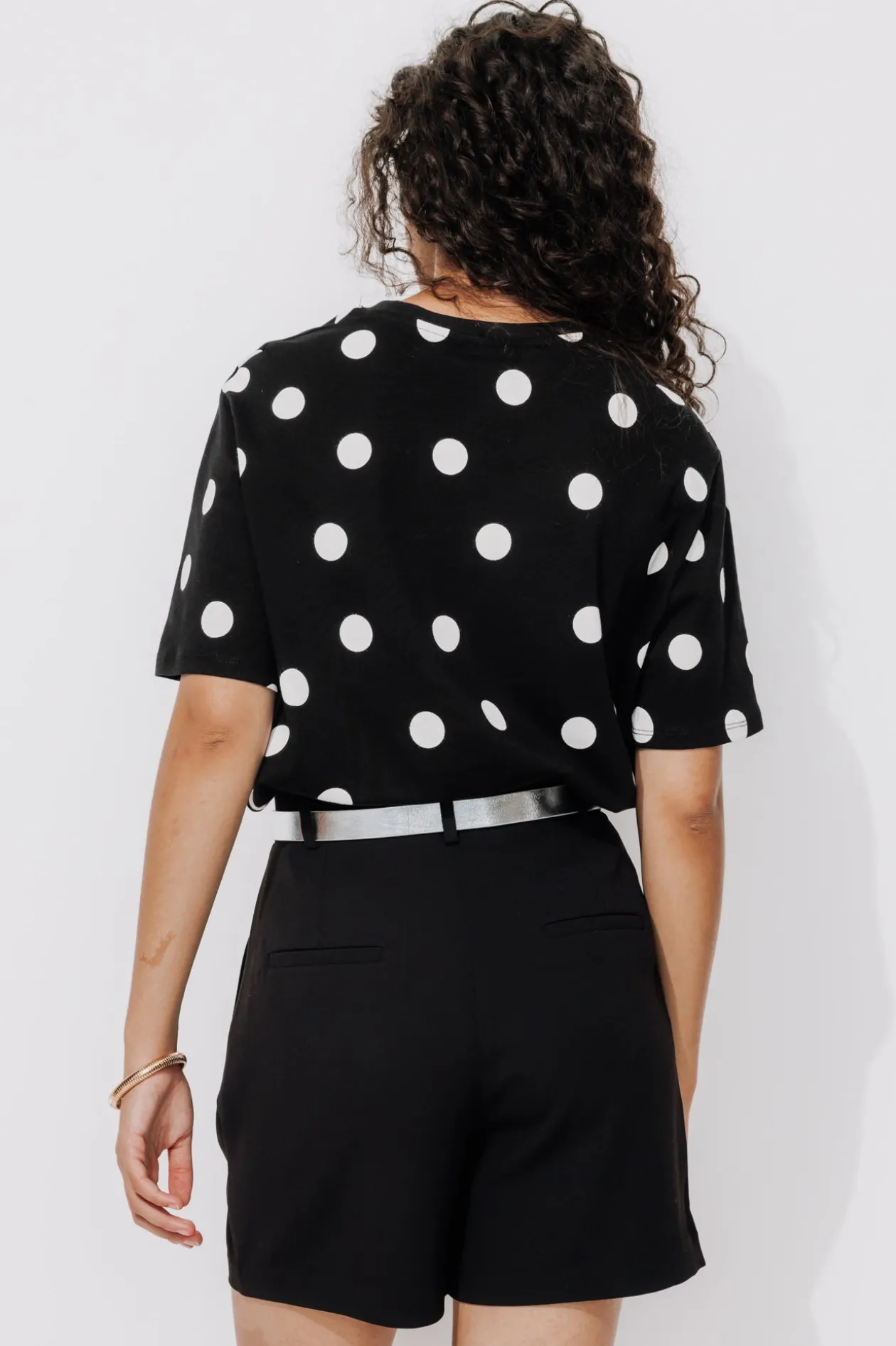 Promod T-shirt à pois Femme - Imprimé noir Impriménoir Fashion