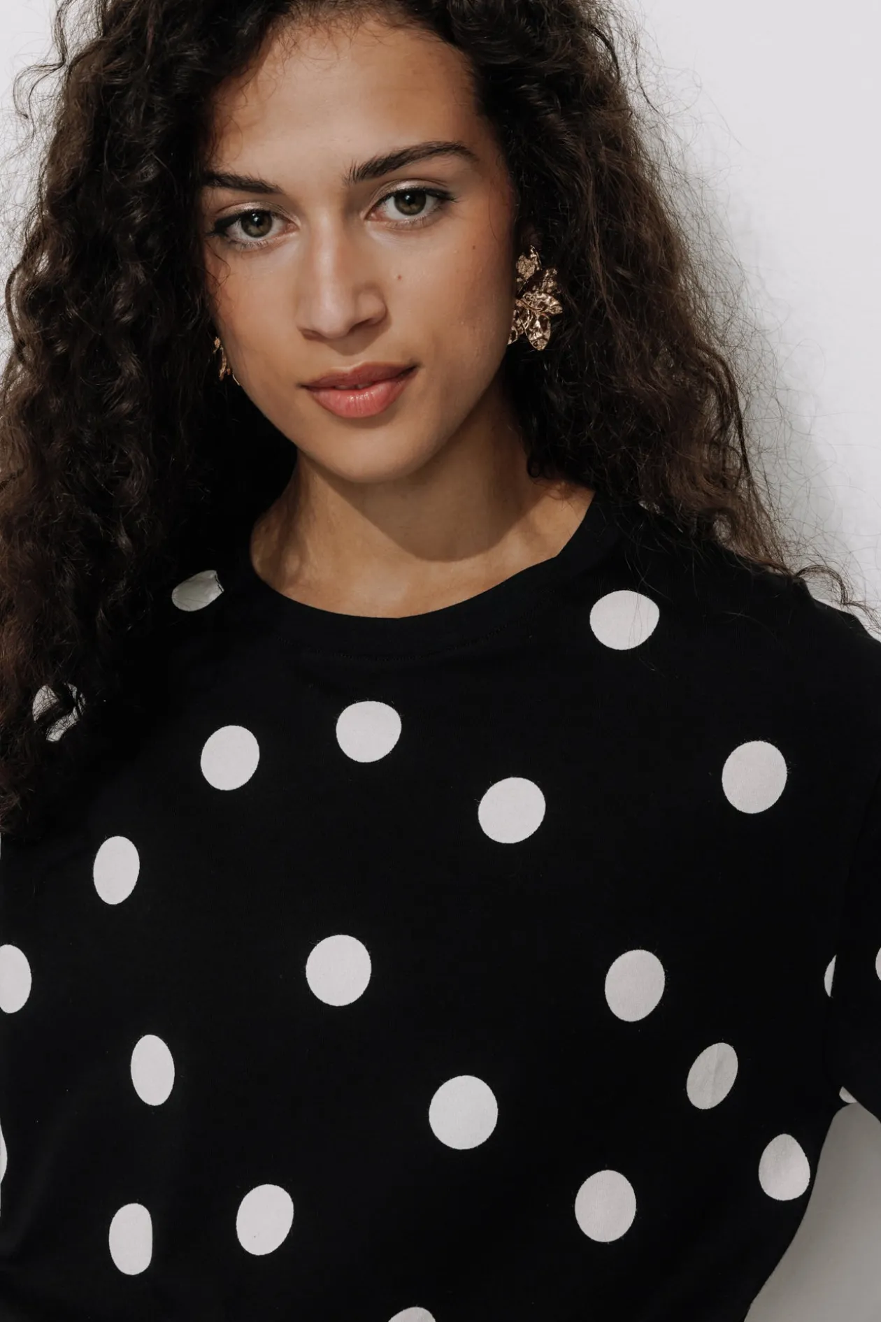 Promod T-shirt à pois Femme - Imprimé noir Impriménoir Fashion