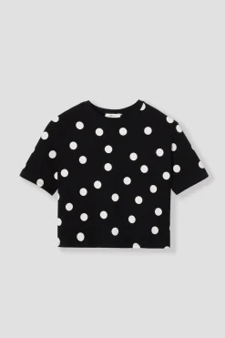 Promod T-shirt à pois Femme - Imprimé noir Impriménoir Fashion