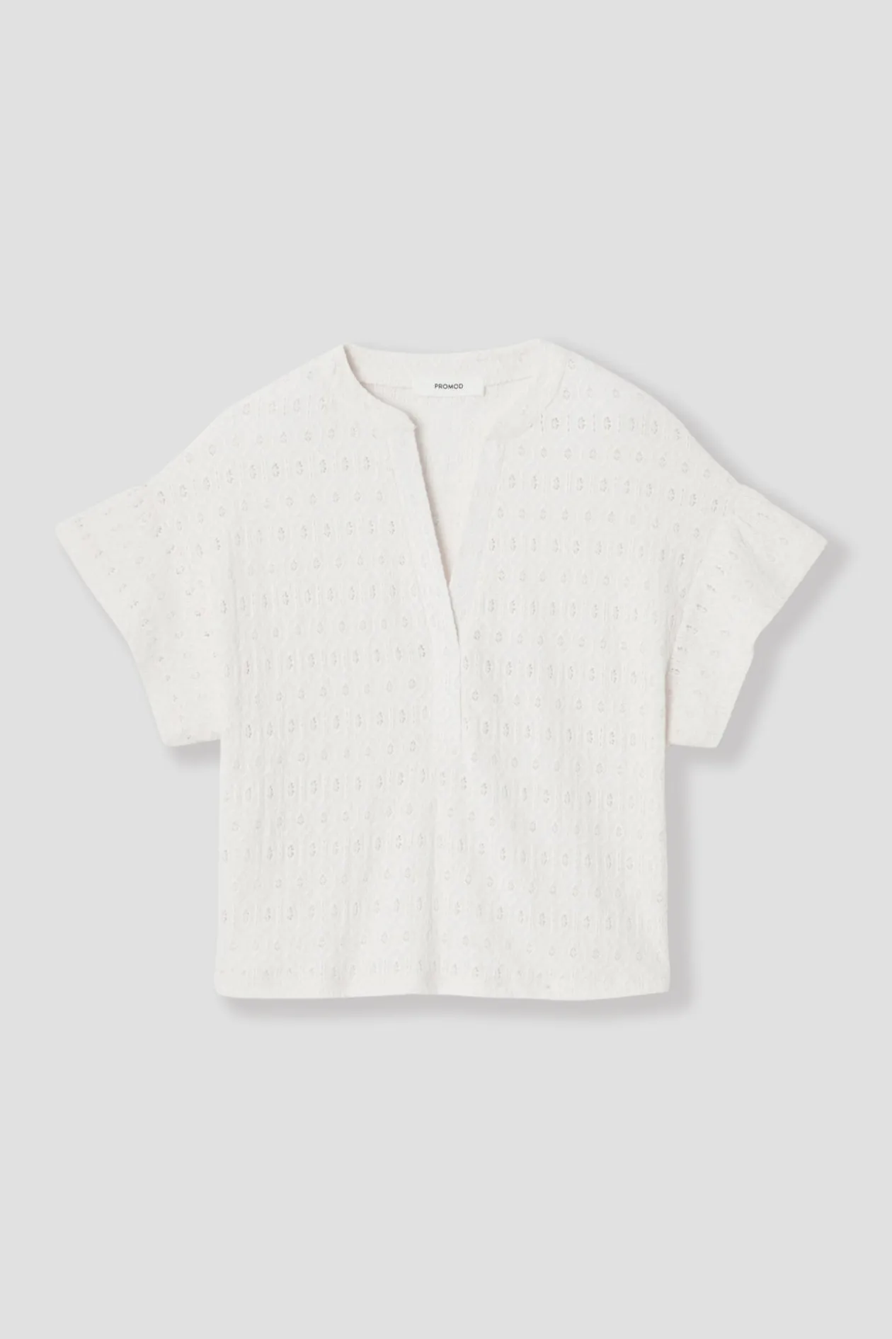 Promod T-shirt ajouré effet dentelle - Ecru Hot