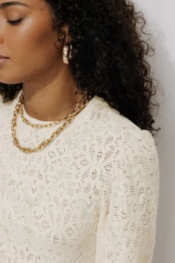 Promod T-shirt ajouré Femme - Beige Online