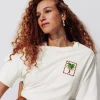Promod T-shirt brodé Femme - Ecru Best Sale